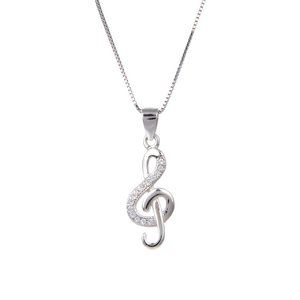 92.5 Solid Sterling Silver Cubic Zirconia Necklace